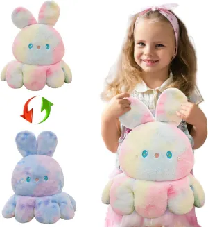 Cute and Soft Plush Pillow Toy - Toddlers & Children??s Ideal Gift - Cozy dignity exalted release multiple estate Embraceable Companion (Pink-Purple,31 inch) Octopus Rabbit Reversible Stuffed Animal Plushie - Kids 