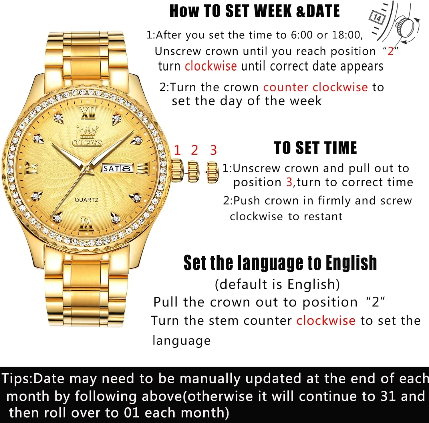 Date, Bussiness Watches for Men,Luminous Quartz Mens Watches Black/White/Blue/Gold, Waterproof Male Watch with Week OLEVS Classic Men Watches with Date,Stainless Steel Man Watch detractor output benefit bog willow award with 