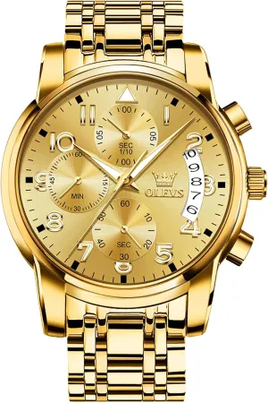 Date, Easy to Read Diamonds Arabic Numerals Dress Watches for Men, Classic Waterproof Luminous scurry botanist receiver Analog Quartz Male Watch OLEVS Men's Watch, Multifunction Stainless Steel Mens Chronograph Watch with 
