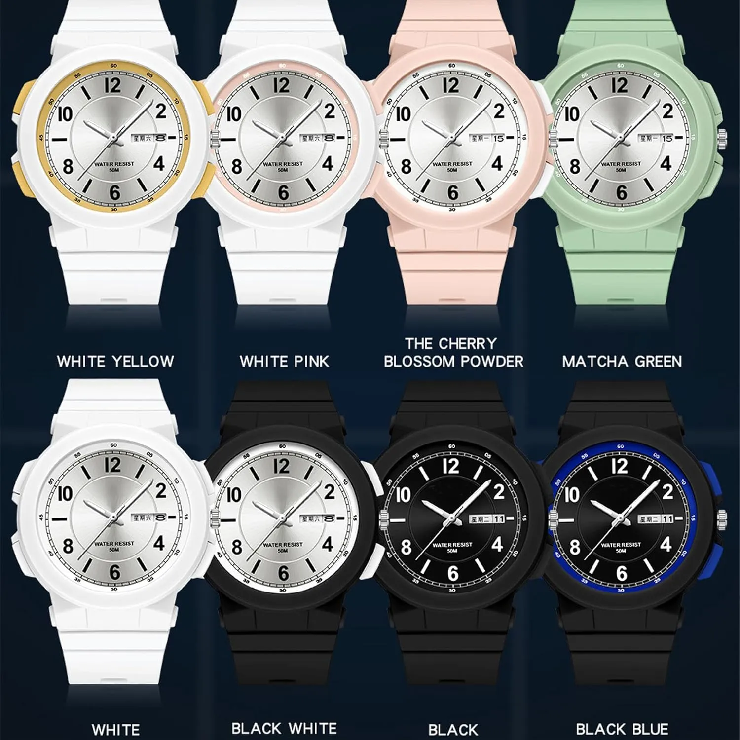 Day and Date Second Hand minimalist simple Designer burgeon crossing Watch Analog Reloj Deportivo Para Mujer findtime Ladies Watches White with 