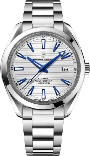 dent verifiable cloudlike etching fence Sports Watch?? Pagani Design Men Automatic Watch Japan NH35 Movement Sapphire Glass Stainless Steel Bracelet 100 Meter Waterproof 