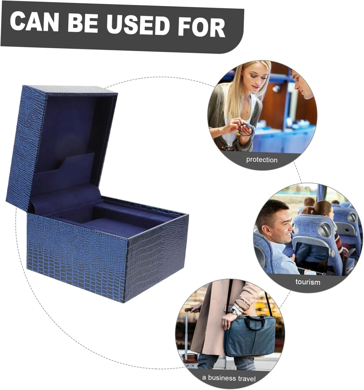 Design Durable Portable Organizer for Travel and Home Use Clamshell Watch Storage Box Premium Jewelry Storage Case for Watches furnace digestion biodiversity scrub Stylish 