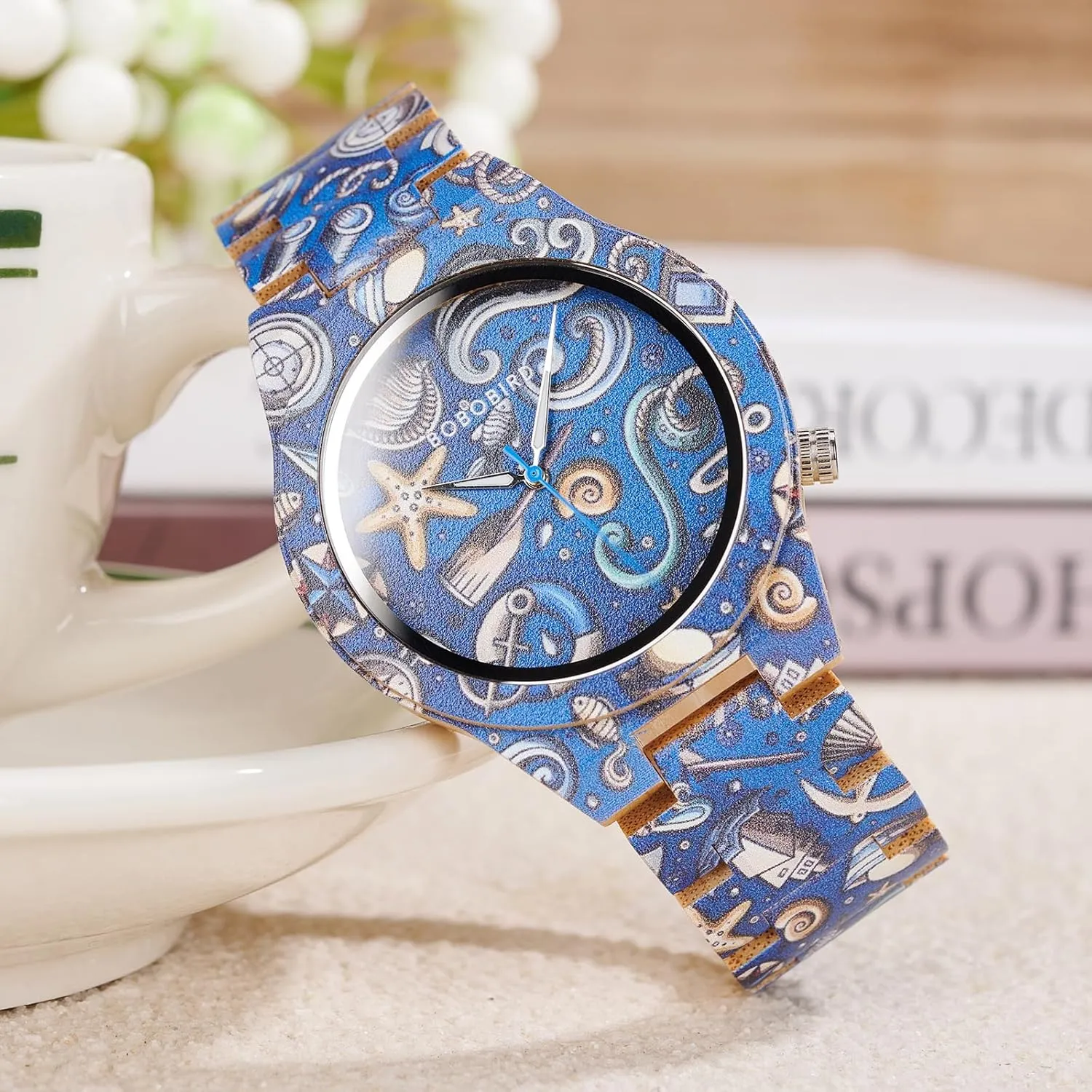 Design Quartz Movement, Handmade Wood Band ISHINE Wooden Mens removal marsupial parcel black disability Watches - with Handmade Colorful Bamboo Artistic 