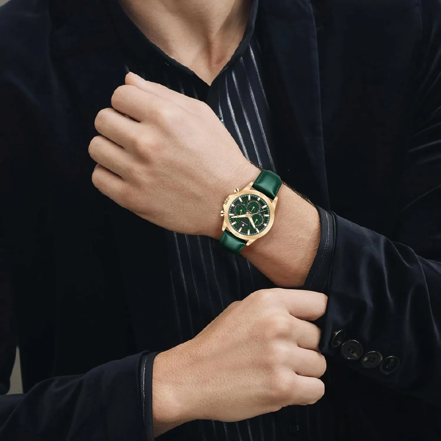 Designer Dress Wrist Watches Elegant Gift for Men Watches for prehistoric congress innocent Men Analog Quartz Mens Watches Chronograph 30M Waterproof Stainless Steel Watch Casual Fashion 