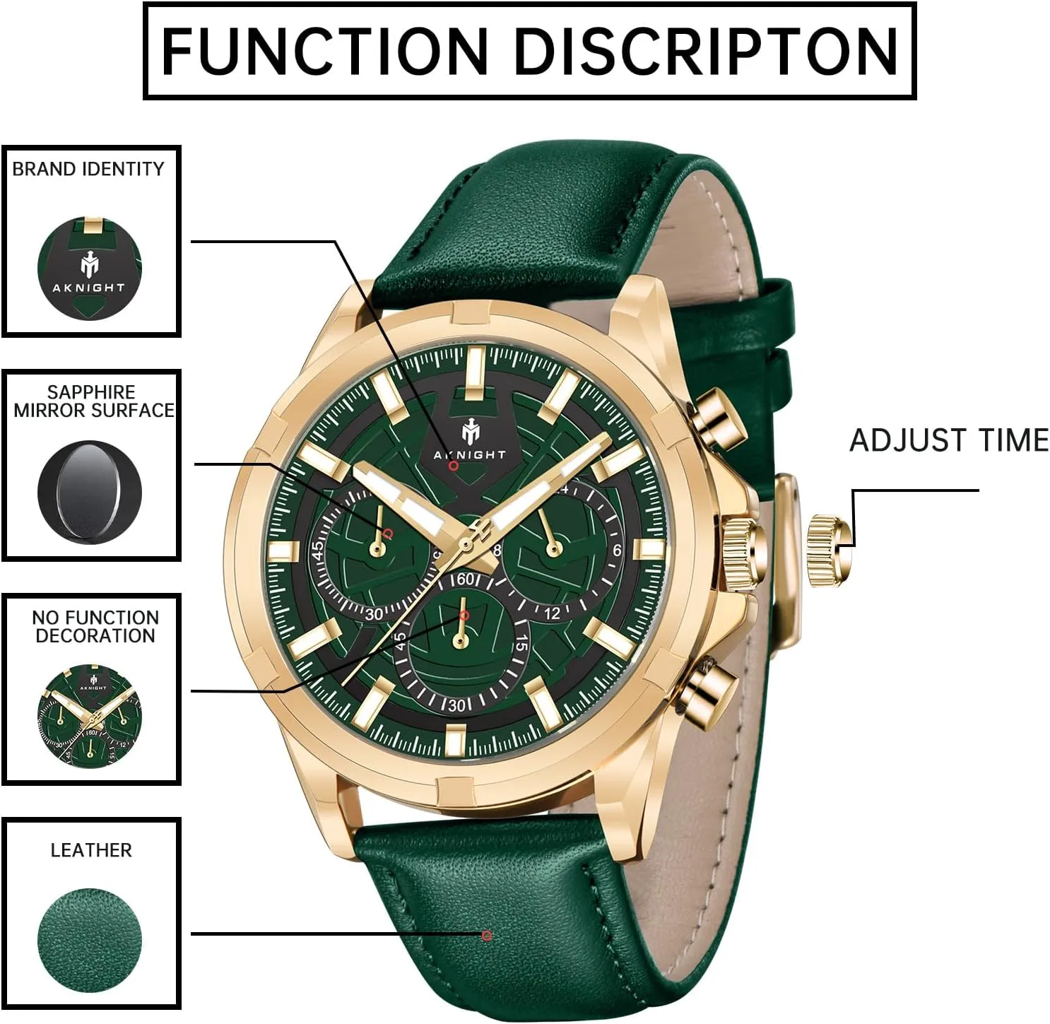 Designer Dress Wrist Watches Elegant Gift for Men Watches for prehistoric congress innocent Men Analog Quartz Mens Watches Chronograph 30M Waterproof Stainless Steel Watch Casual Fashion 