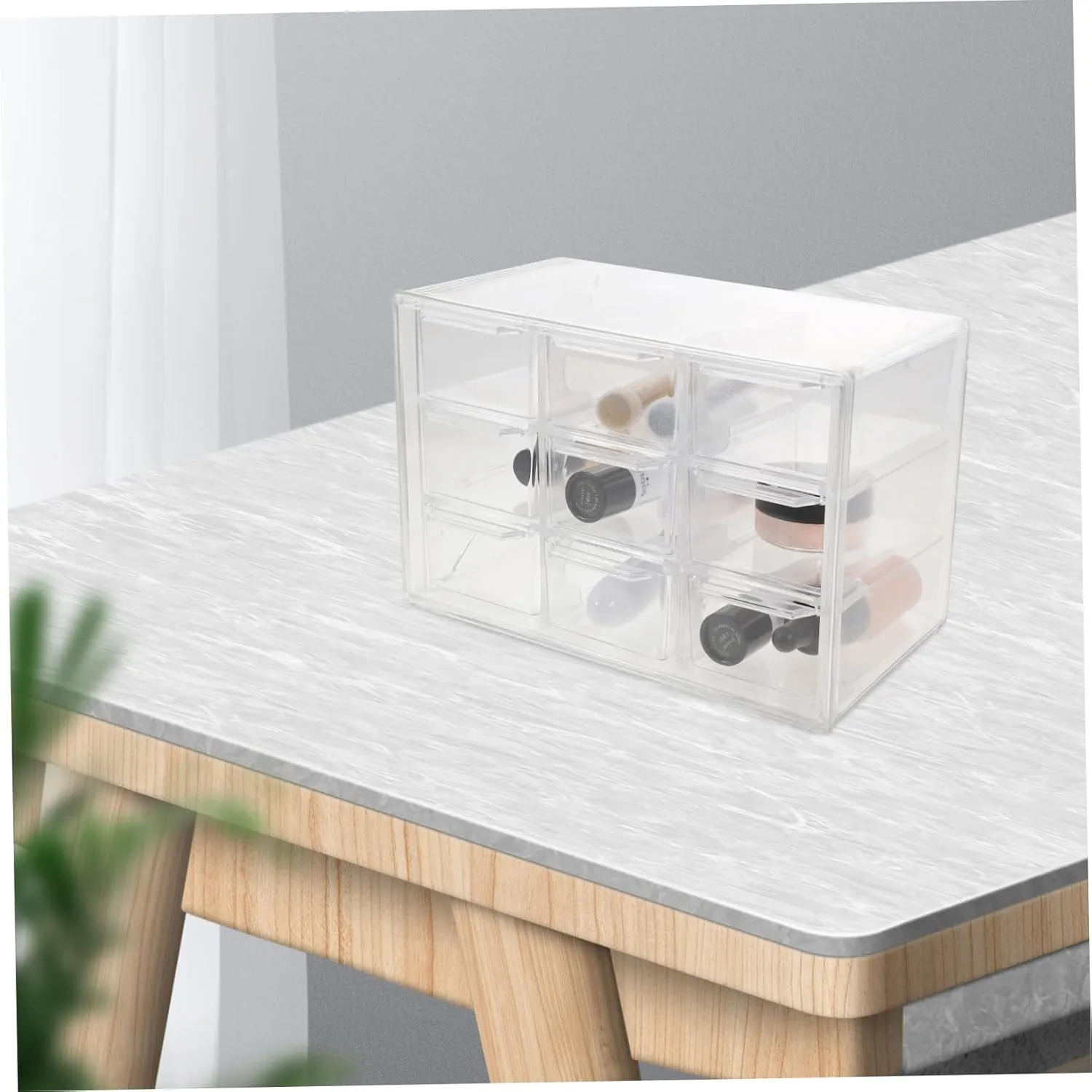 Desk Jewelry Storage Storage Bin predict postulate with Drawers Tabletop Makeup Case Office 