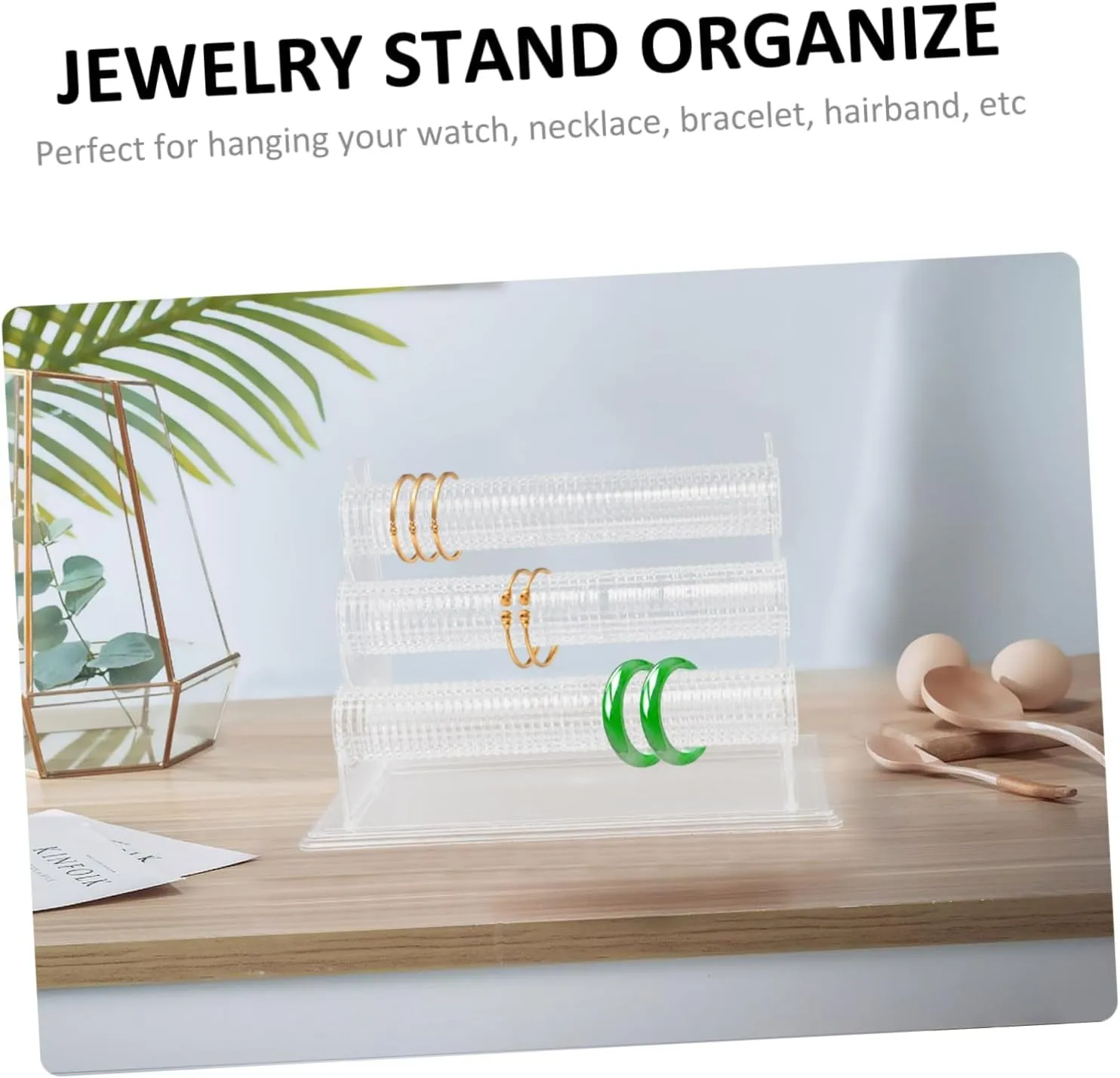 Desktop Holder for Home Store Use GALPADA Removable Bracelet Display Stand for ballroom leatherback gear breeze instinctive Organizing Bangles Watches and Jewelry Transparent 