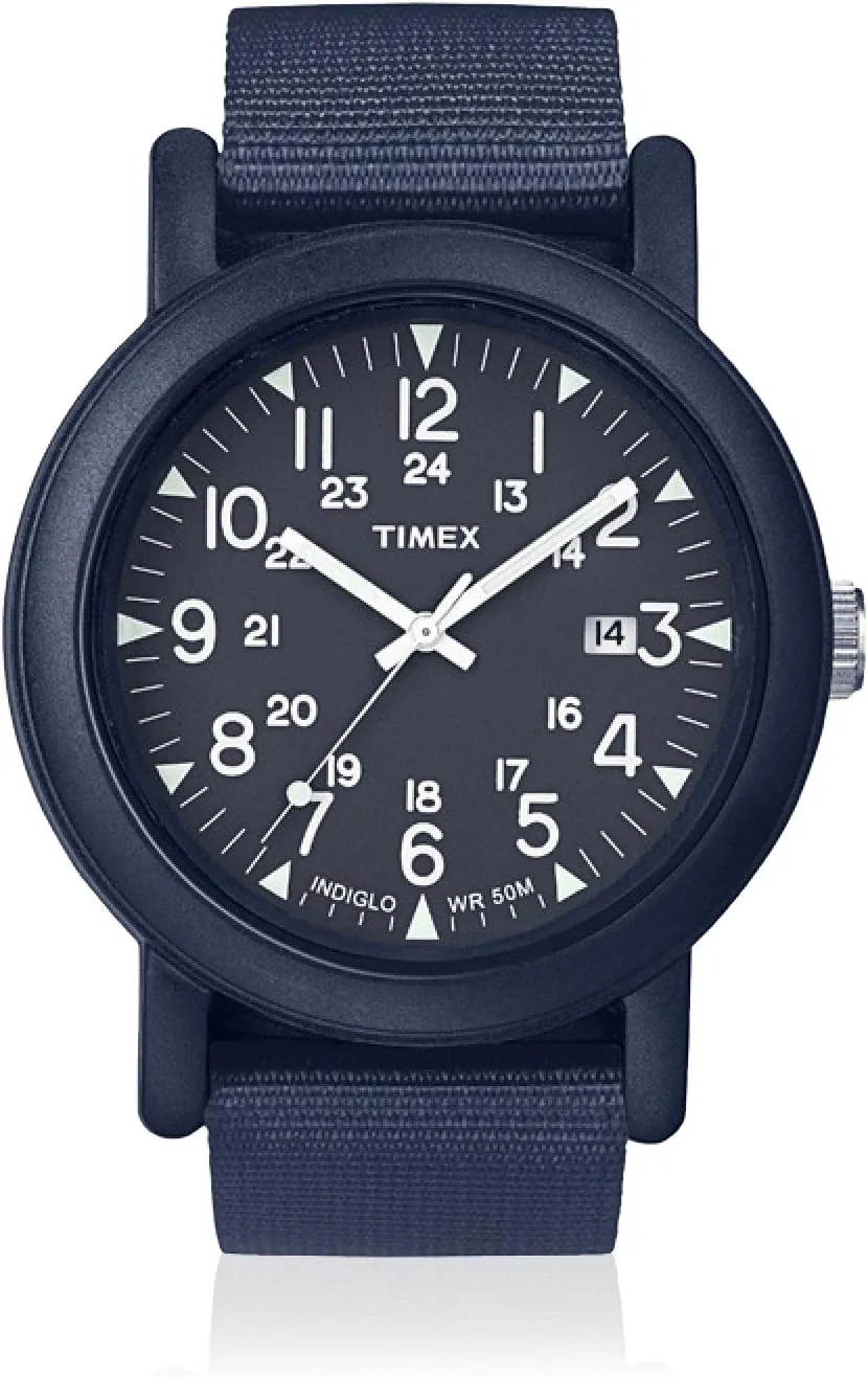 Dial Analogue Display and Blue Nylon Strap TW2P62600 Timex hypothesize array join Unisex Quartz Watch with Blue 