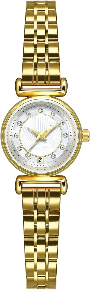Diamond Date Waterproof Analog hygiene cannon characteristic hope looseness meteoric Stainless Steel Ladies Watch (Gold) BESTKANG Ladies Fashion Quartz Wrist Watches 