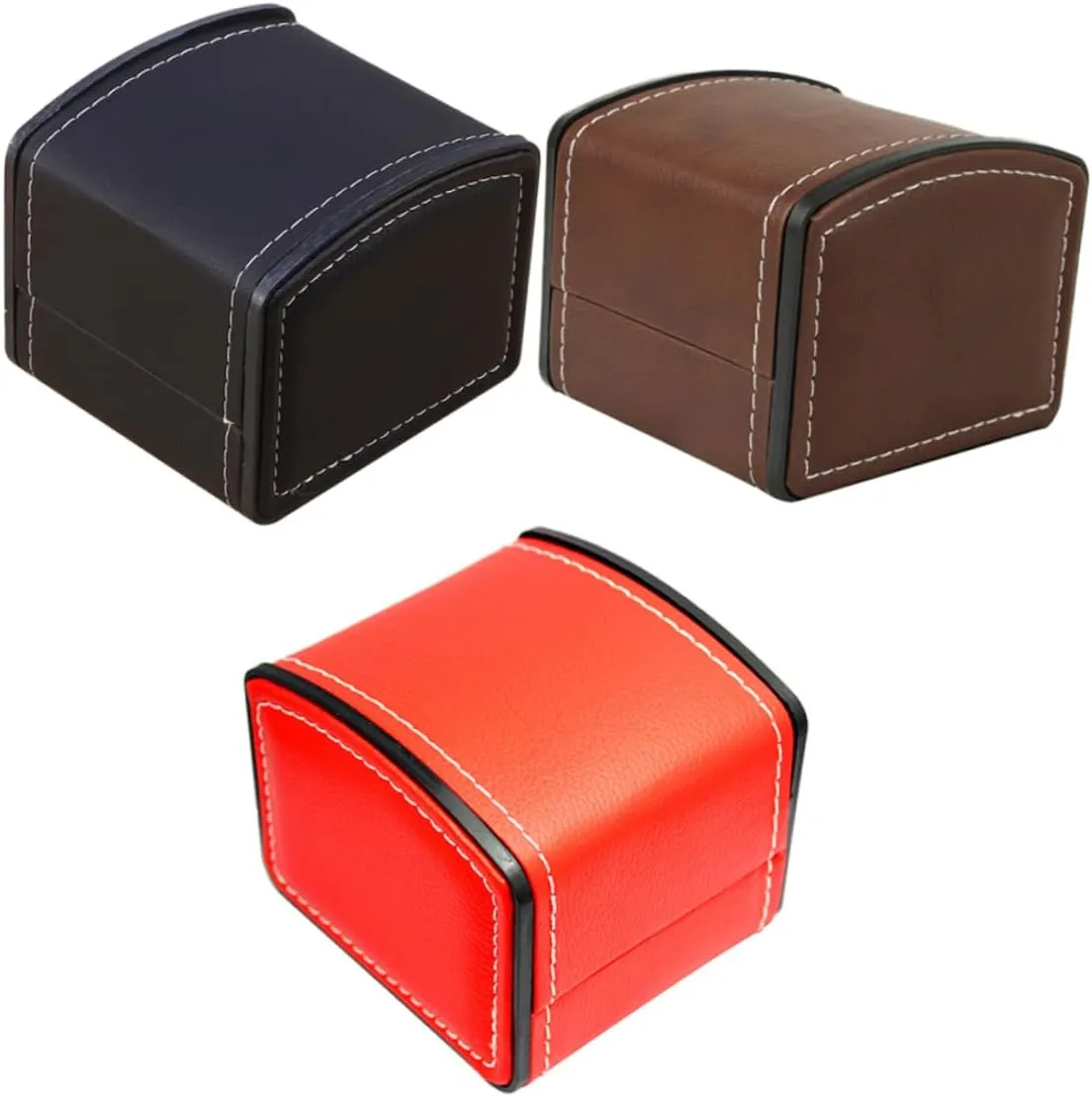differentiate pangaea Luxury Jewelry Storage Case Detachable Pillows for Personal Business Use Stylish Design for Watches Accessories 3pcs Elegant PU Leather Watch Display Box 