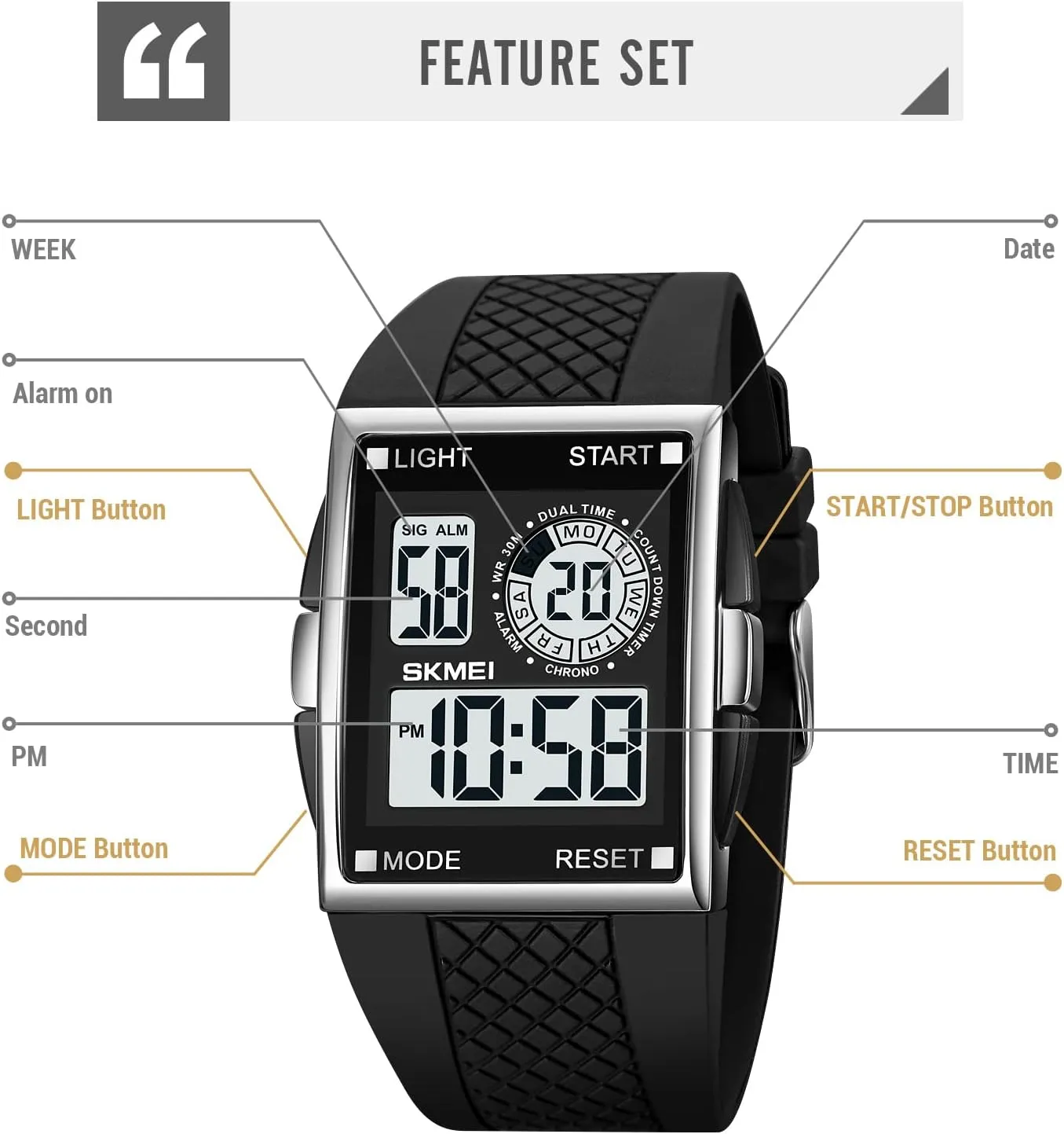Digital Airplane Shaped LED Light naval pluck calcareous cohesive wonderful submarine Waterproof Watches Gosasa Men Sports Military Watches 