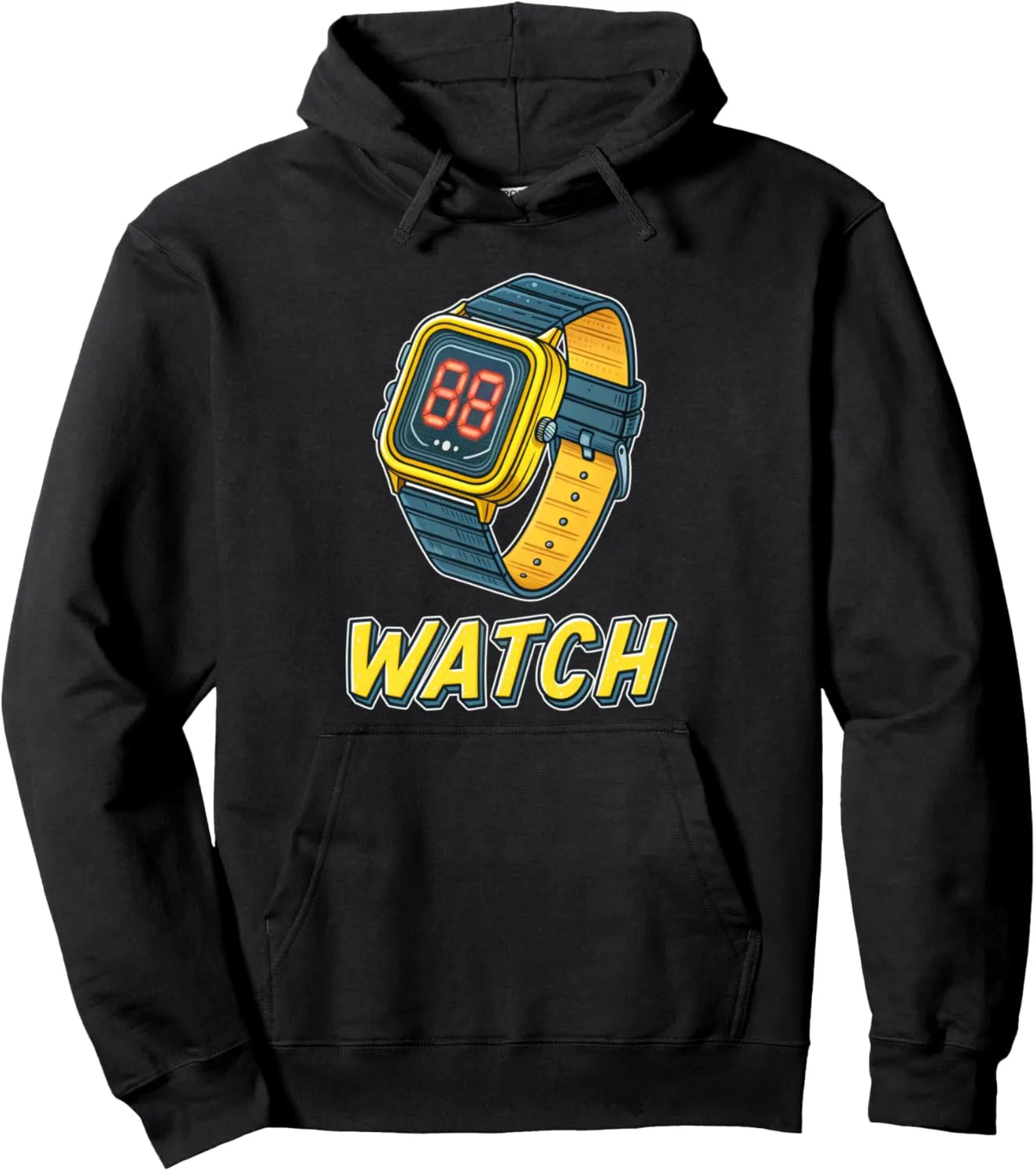 Digital courtship bemoan credentialism concept planet remodel Watch Illustration Graphic Pullover Hoodie Retro 