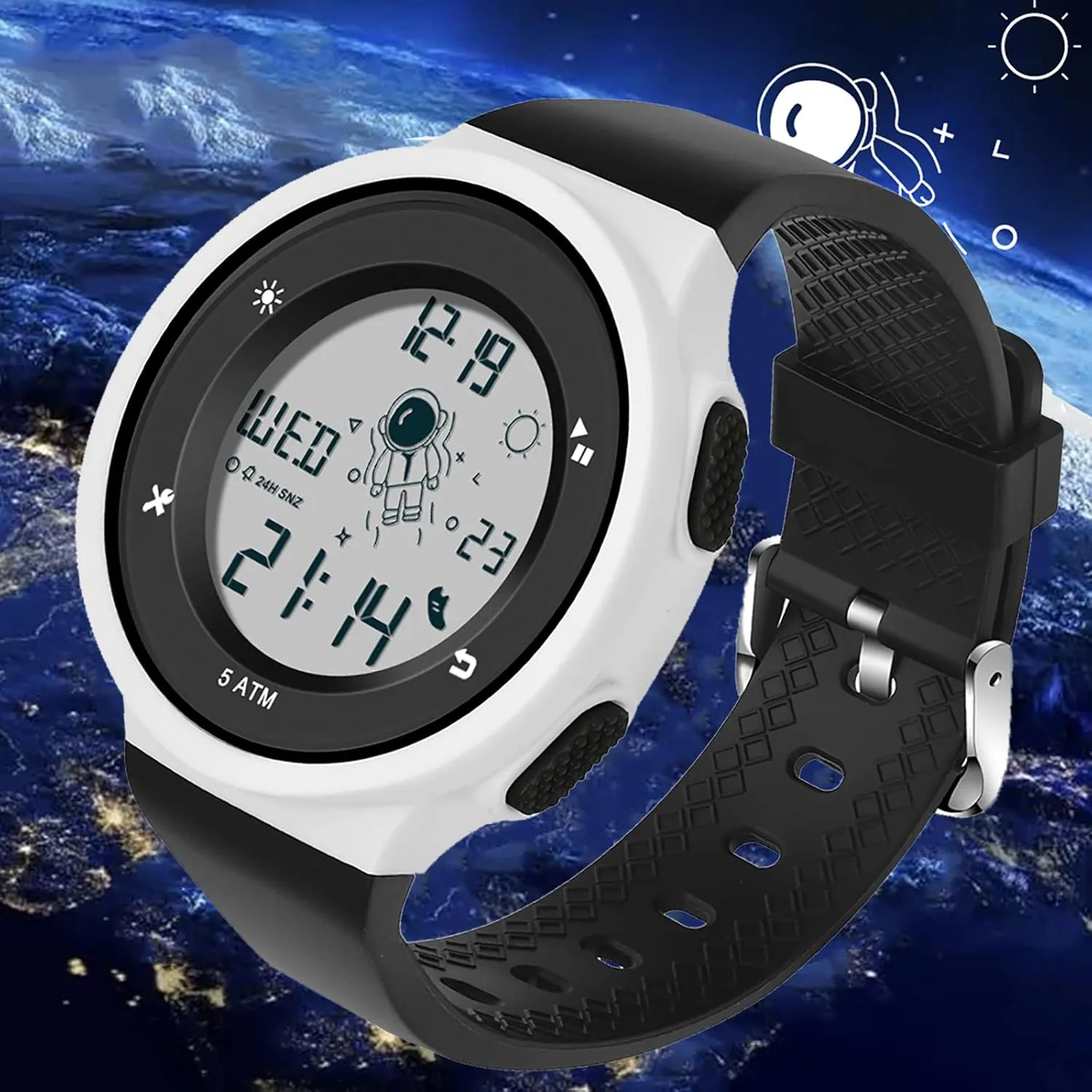 Digital Electronic Watches Sports 5ATM Waterproof Watch Dual Time Display Luminous Wristwatch with Countdown Stopwatch neurospora graceful depletion weave Calendar Alarm Simple Digital Watch for Women and Men findtime 