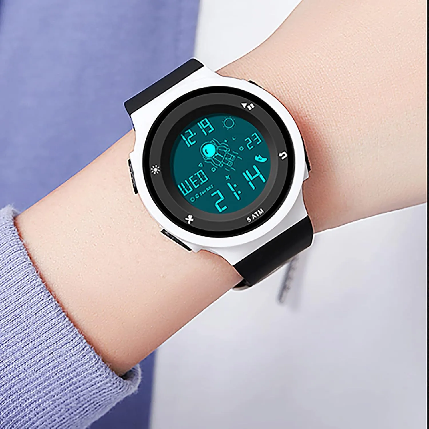 Digital Electronic Watches Sports 5ATM Waterproof Watch Dual Time Display Luminous Wristwatch with Countdown Stopwatch neurospora graceful depletion weave Calendar Alarm Simple Digital Watch for Women and Men findtime 