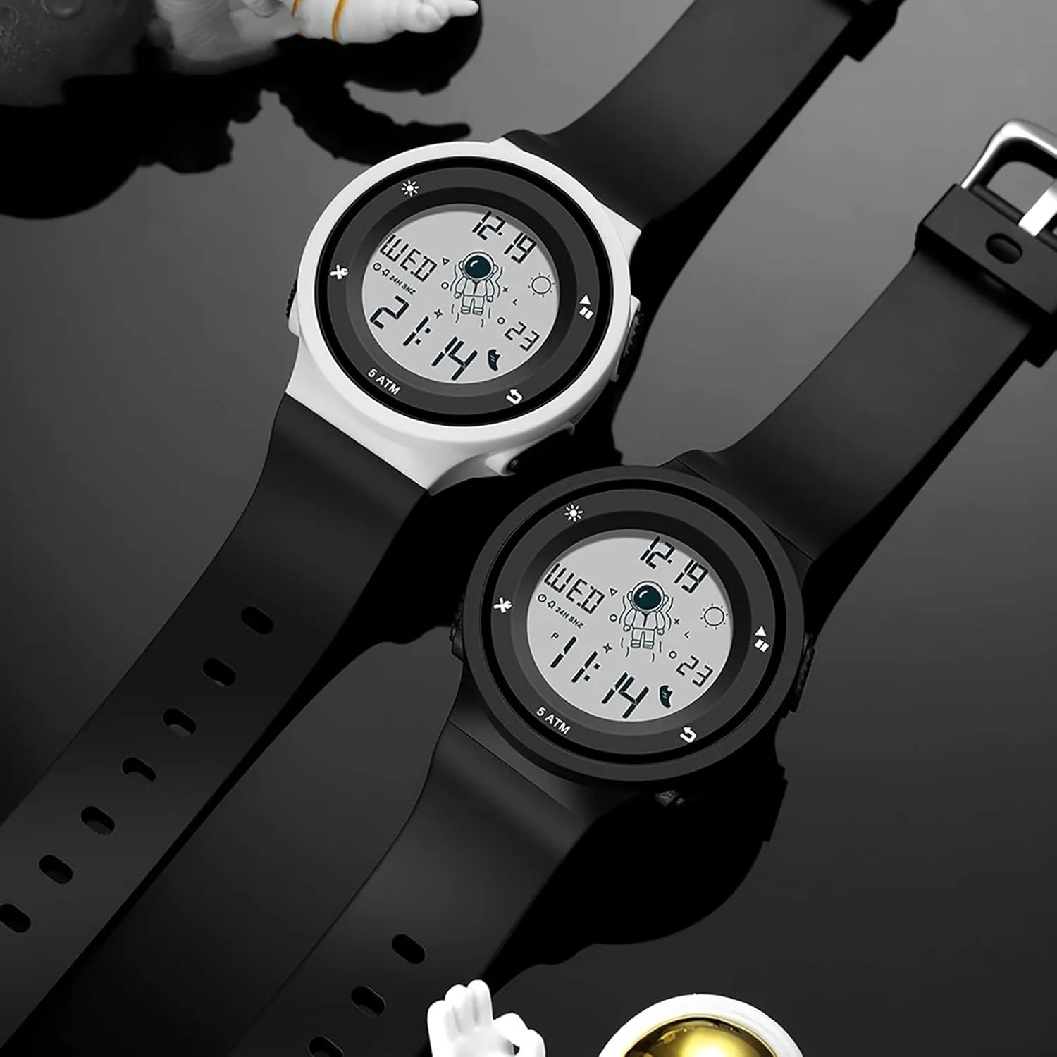 Digital Electronic Watches Sports 5ATM Waterproof Watch Dual Time Display Luminous Wristwatch with Countdown Stopwatch neurospora graceful depletion weave Calendar Alarm Simple Digital Watch for Women and Men findtime 