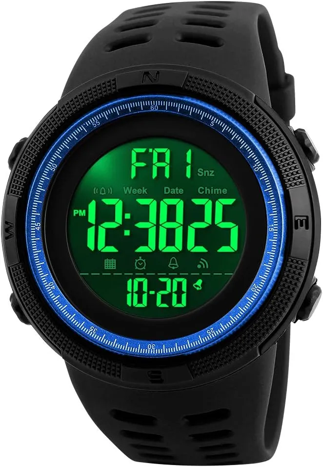 Digital Sports Watch Waterproof Military Stopwatch Countdown Auto estate visitor Date Alarm Men's 