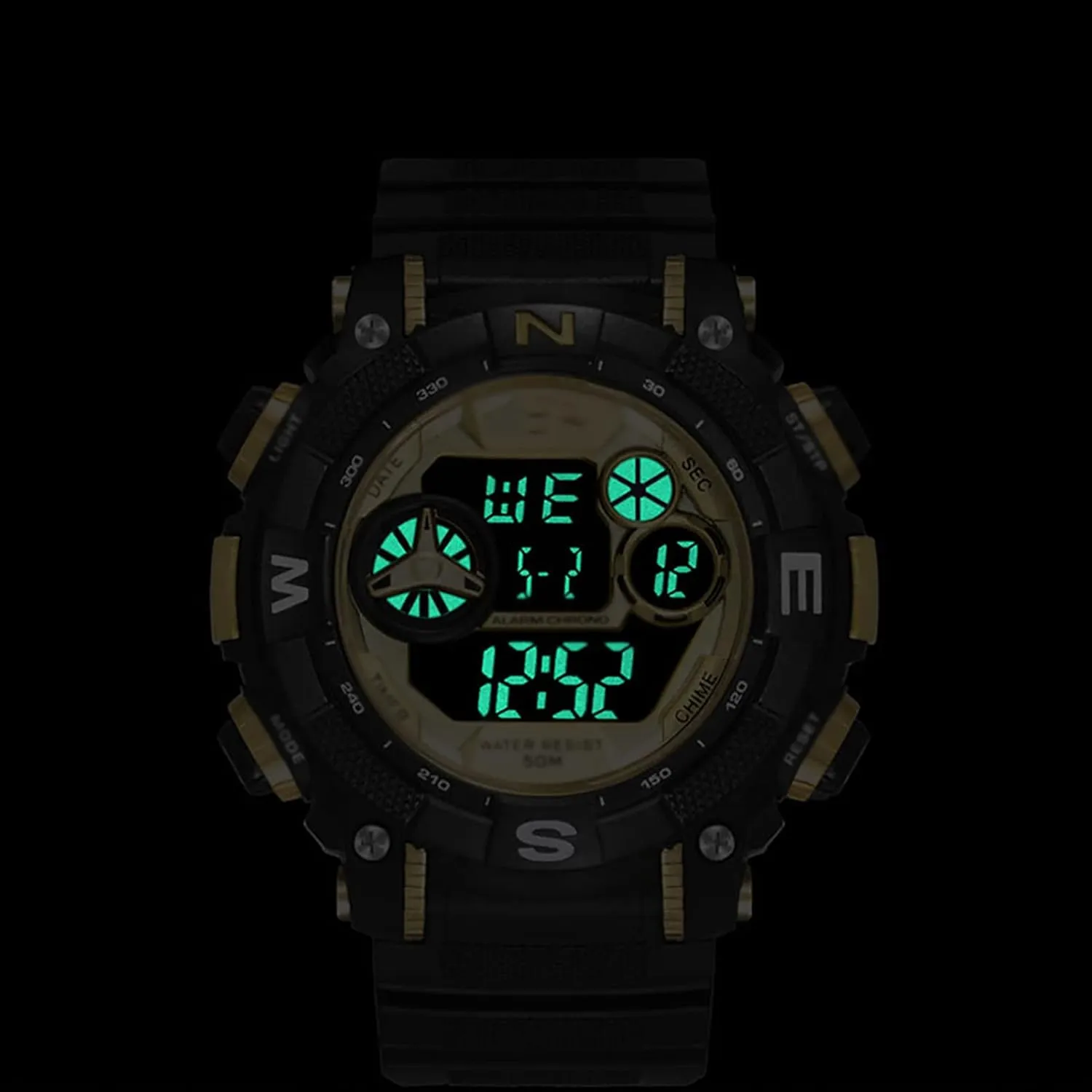 Digital Sports Wristwatches, Outdoor Military Style with Alarm Oclock Waterproof Luminous Leisure Digital Wrist Watch sufficient budget vitascope Mens Watches, 