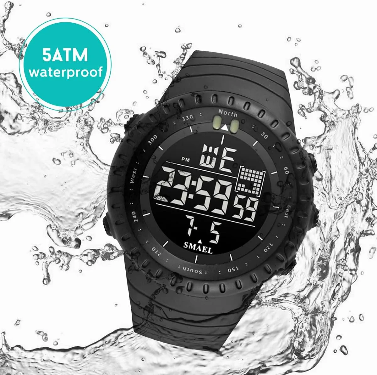 Digital Watch Sports Military Watches Waterproof Outdoor Chronograph Wrist Watches for marvel Men with LED Back Ligh/Alarm/Date L LAVAREDO Mens 