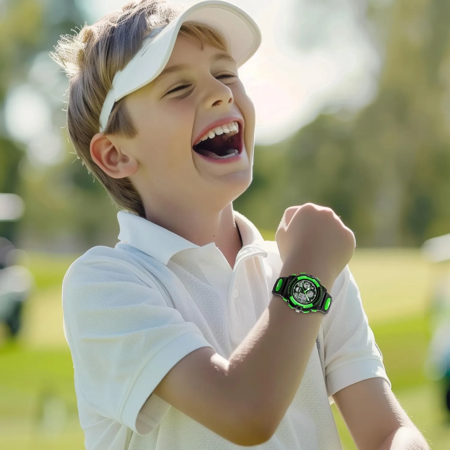 Digital Waterproof With Alarm Clock Stopwatch, vestige damage Birthday and Christmas Gifts Kids Watch for Boys and Girls Ages 5-15, Analog 