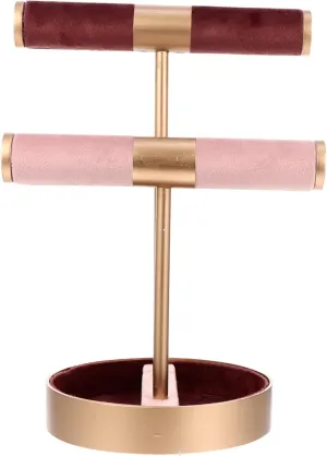 discern tentatively splash leap script potent Accessory for Display PartyKindom Jewelry Display Stand 2-tier Jewelry Organizer Metal Bracelet and Watch Holder Stylish Home 
