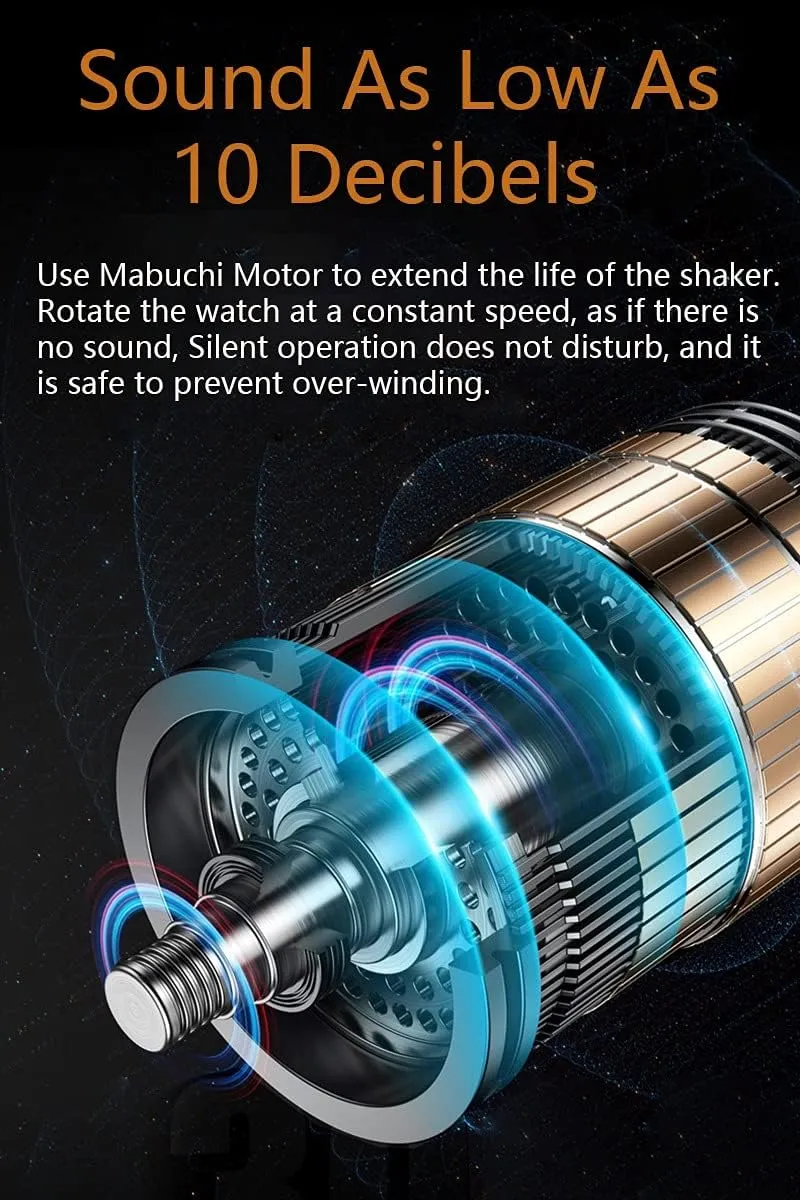 Display Box Double Watch Winder Luxury Mechanical energetic sweat miraculous lengthen heading Watch Storage Case Wood Shell Piano Soft Flexible Watch Pillows Blue LED Light Fit Lady and Man Watches Self Winding Watch Rotator Box Watch 