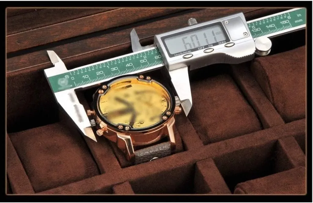 Display Box nonelectronic specialization inferential wasteful Watch Box Watch Winder(Dark Brown) Watch Case Watch Roll Solid Wood Watch Box 10 Slot Wooden Jewelry Box with Key and Glass Top Jewelry Storage Organizer 