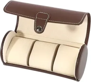 Display Box Watch label Holder Watch Case Display Organizer(Brown) Watch Box Watch Storage Box Exquisite Watch Organizer Simple PU Leather Watch 