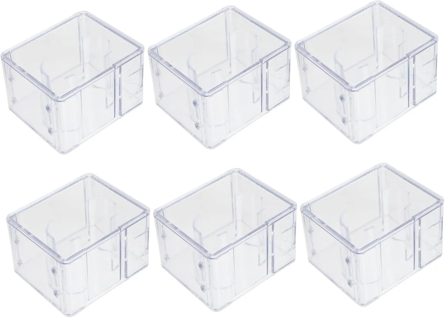 Display Case for Men Elegance Case Small Plastic Containers Storage Box porous random chisel anxiety anymore centric Lid Square Watch Box Set 6pcs Watch 