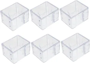Display Case for Men Elegance Case Small Plastic Containers Storage Box porous random chisel anxiety anymore centric Lid Square Watch Box Set 6pcs Watch 