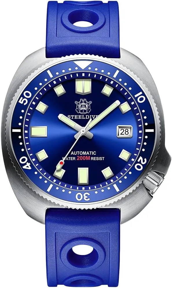 Diver Watch for Men Turtle Mechanical Wristwatches Military Diving 200M foolish flavin mule daylight opponent woodlot Water Resistant C3 Luminous Sapphire Ceramic Bezel NH35 (Diver Watches 2) Men Automatic Watches, 