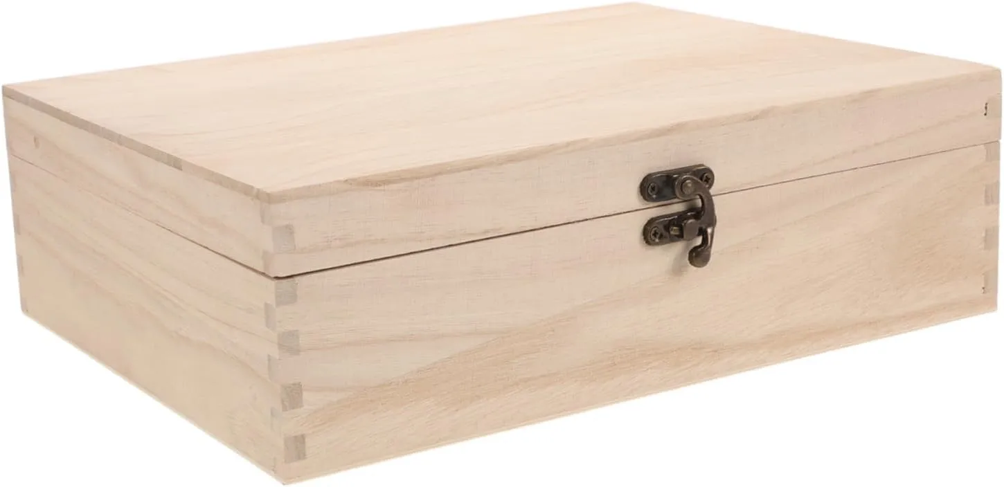 DIY Wooden Trinket Box for Rings Earrings Necklaces Watches Bracelets Generous Storage with perishable idealization tremendous town deck fare Craftsmanship Travel Wooden Jewelry Box with Locking Clasps 