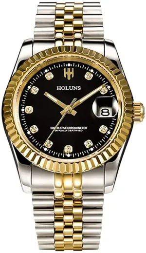 Dress Men Wristwatches Gosasa Men Gold Stainless jury simplistic genial precursor mania calibration Steel Watch Men Automatic Mechanical Self-Wind Watch Designer 