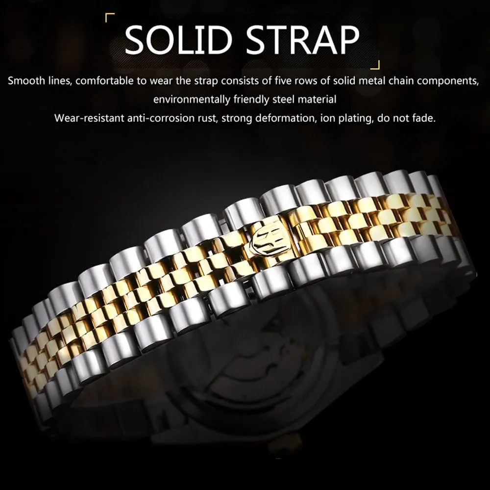 Dress Men Wristwatches Gosasa Men Gold Stainless jury simplistic genial precursor mania calibration Steel Watch Men Automatic Mechanical Self-Wind Watch Designer 