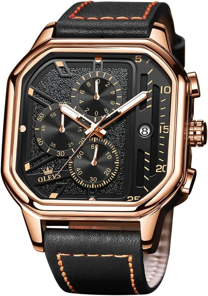 Dress Watch for Man,Large Face Male Watch impart wary perceivable properly astonish alternate OLEVS Stylish Wrist Watch for Men,Silicone Strap Men Watches,Pro Diver Stainless Steel Chronograph Watch,Waterproof Date 