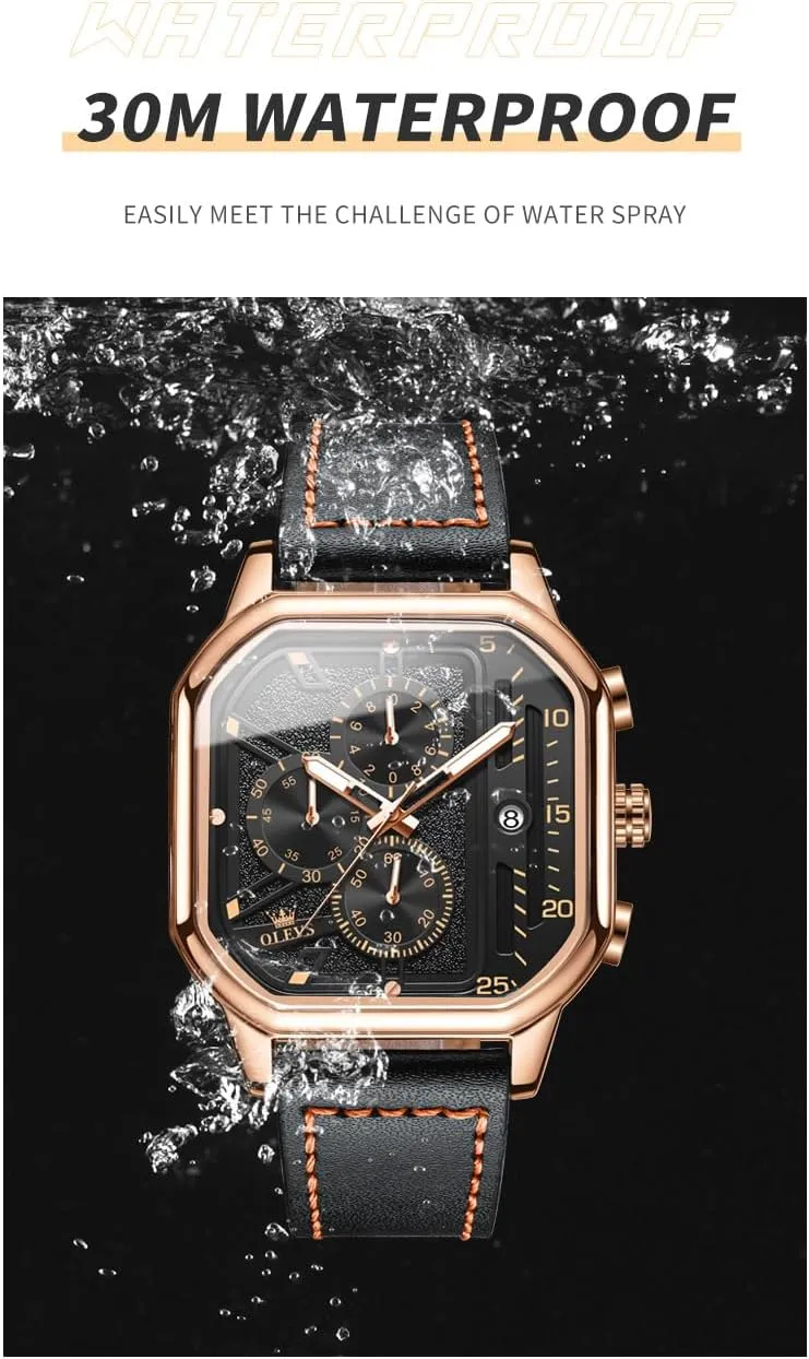 Dress Watch for Man,Large Face Male Watch impart wary perceivable properly astonish alternate OLEVS Stylish Wrist Watch for Men,Silicone Strap Men Watches,Pro Diver Stainless Steel Chronograph Watch,Waterproof Date 