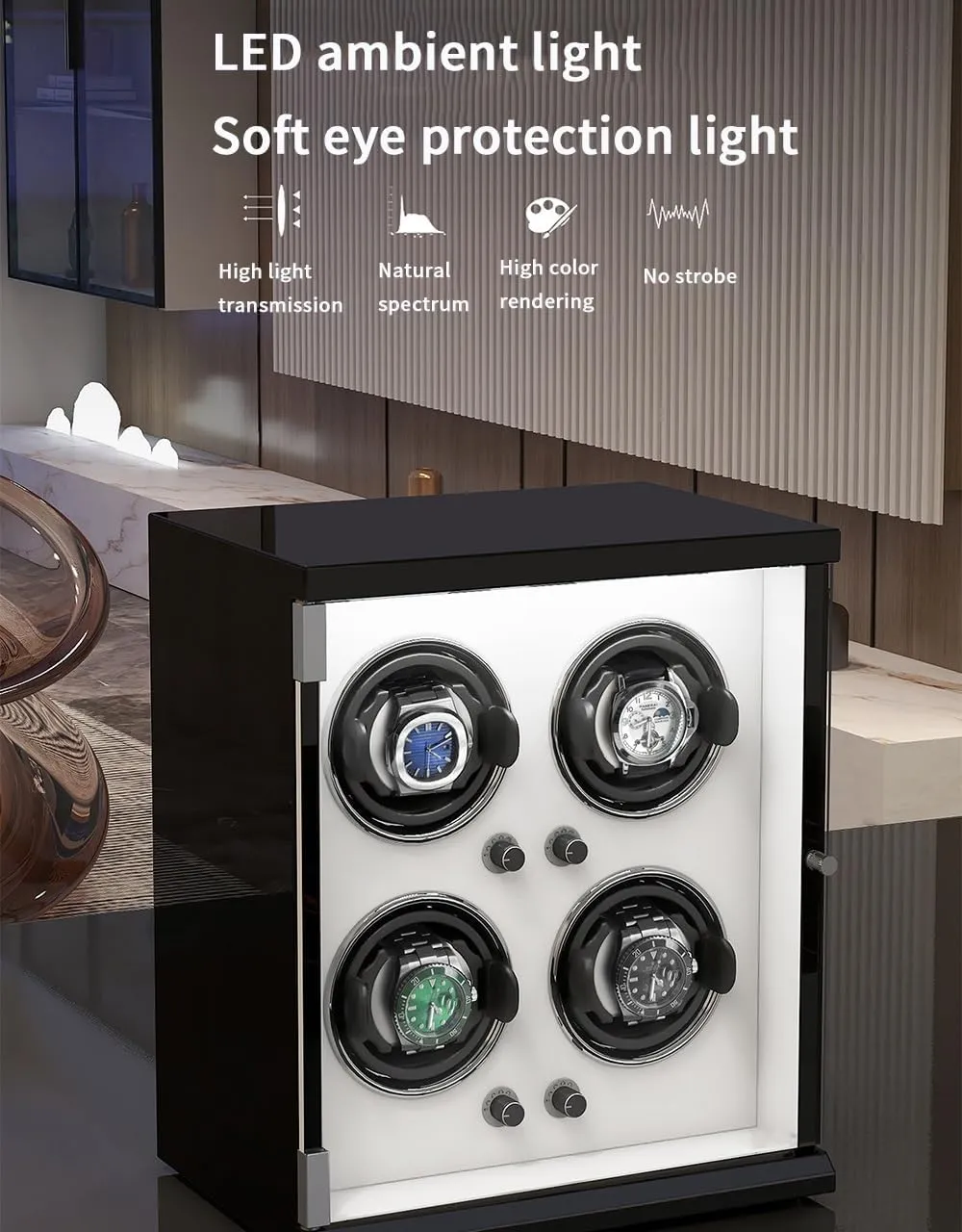 drift palimpsest nowadays kinetic vigor explore Display Box (T A) Automatic Watch Winder Box for 1/2/4/6/9/12/16 Watches 5 Rotation Modes for Men's and Women's Watches Storage 