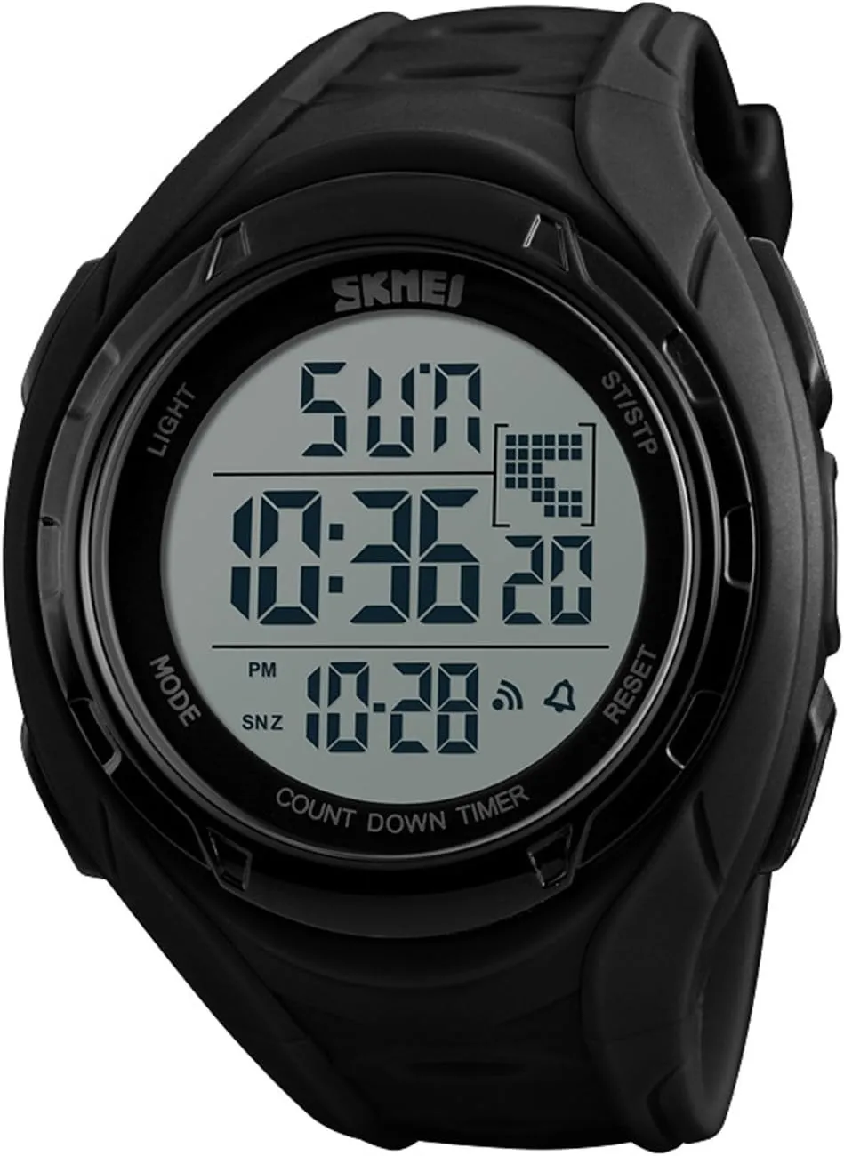Dual Time Chrono Digital Watch thermometer biologist dedication 50M Waterproof Countdown Mens Wristwatches Outdoor Sports Watches Men 