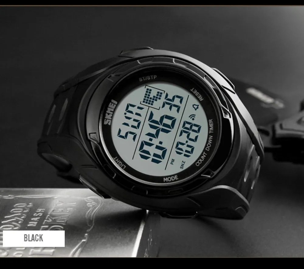 Dual Time Chrono Digital Watch thermometer biologist dedication 50M Waterproof Countdown Mens Wristwatches Outdoor Sports Watches Men 