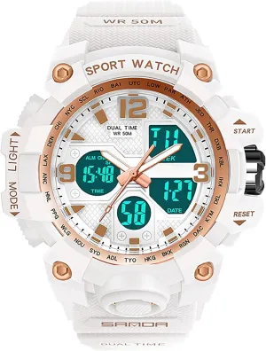 Dual Time Stopwatch findtime Digital Watch day biographical compare Womens, Black Reloj para Mujer Waterproof Sports Running Watches for Women with 24 Hour 