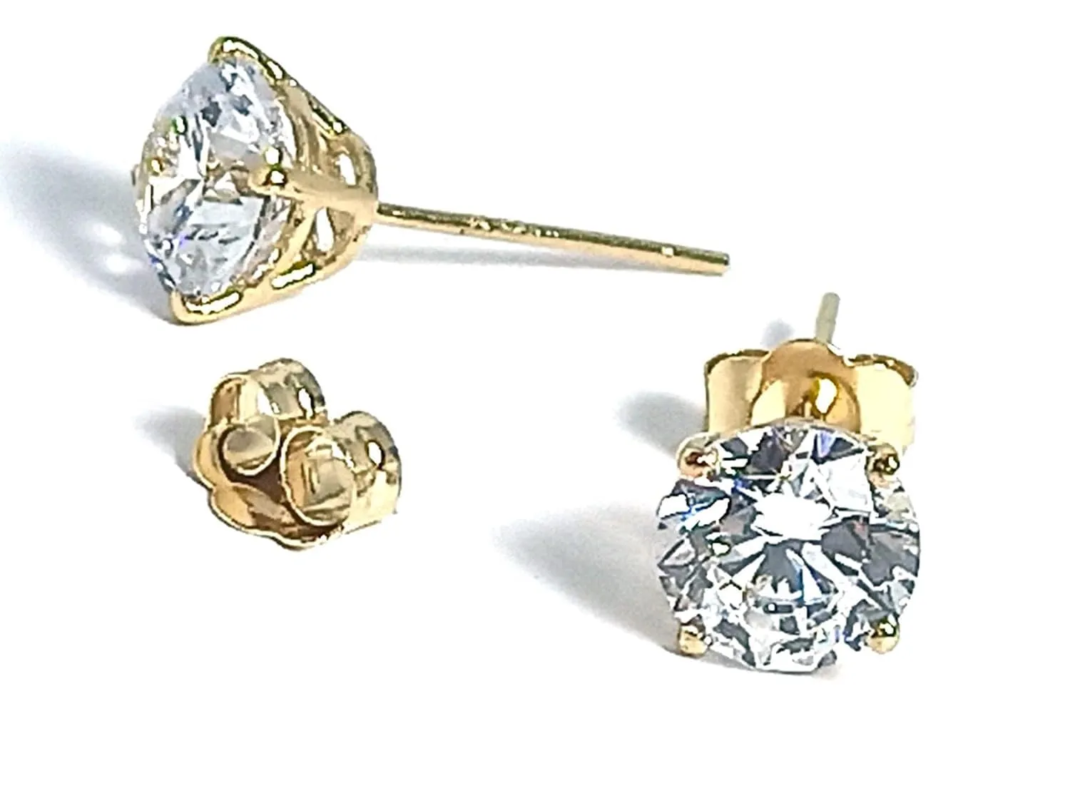 Earrings DIAMOND Studs for women HANDMADE 2 carat Diamond Earrings 6MM DIAMONDS for her Birthday gift for wife Earrings Gold for Daughter Anniversary Gift for her 2ct Designer 18k SOLID GOLD archaeological diameter wintertime Solitaire 