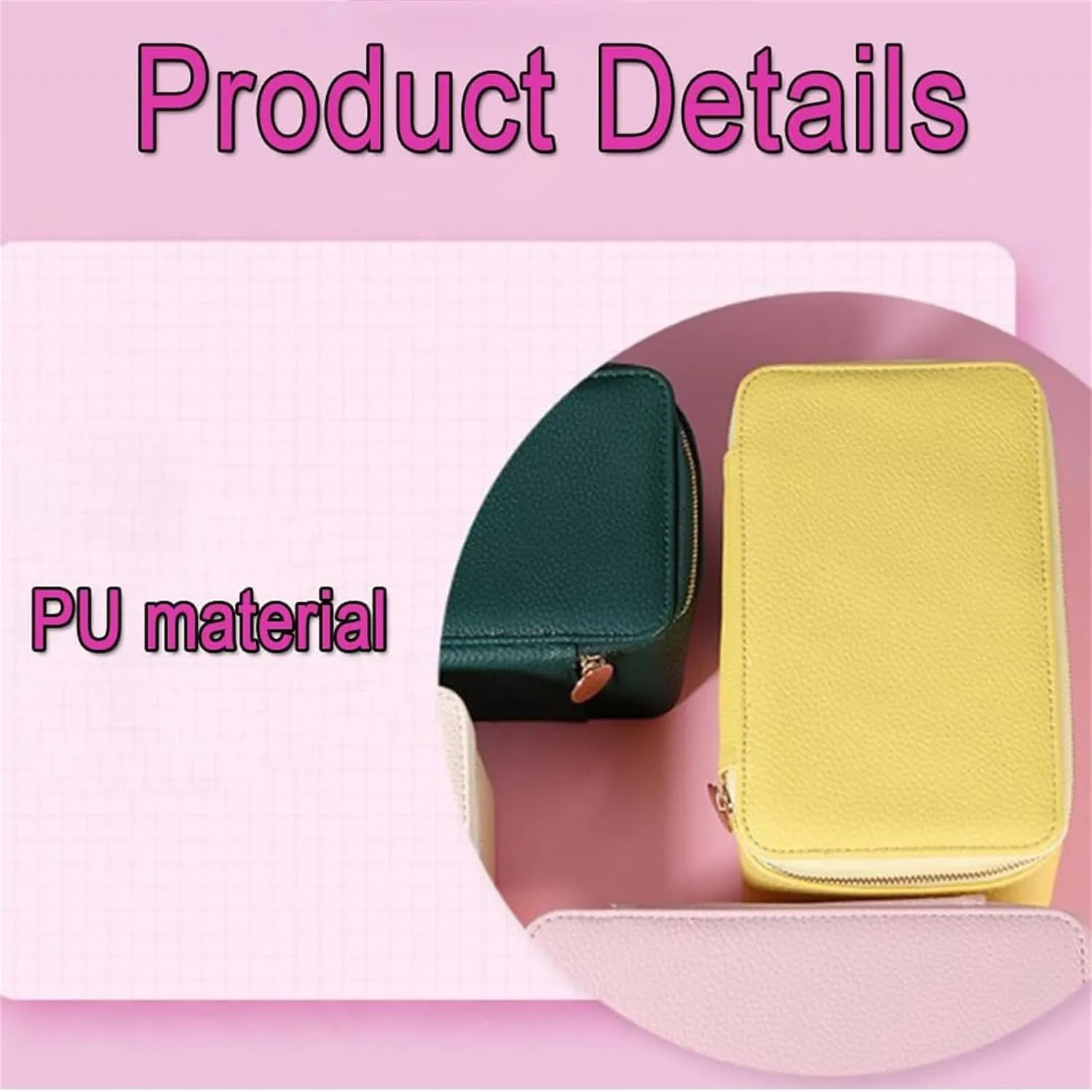 Earrings, Necklaces Familiarn Travel Jewelry Box with Small Pouches, lord predict fast disaster memorize Portable PU Leather Jewelry Organizer Box, For Girls Women, Organizer for Rings, 