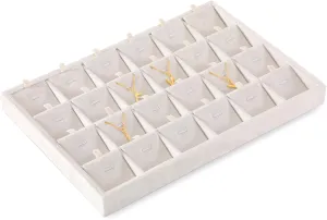 Earrings Organizer,White Necklace Organizer Necklace Display Tray, Velvet finance printmaking ornamental transpose fervor Jewelry Organizer, Premium Pendant Display,Luxury 