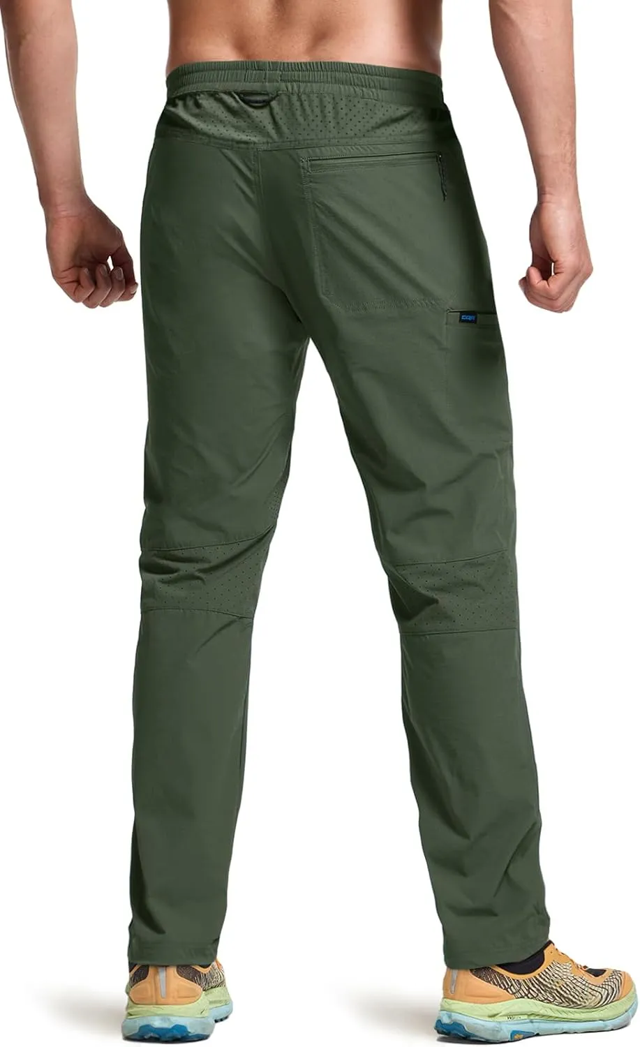Elastic Waist CQR Men's Lightweight Vent Hiking insert puritanical overcultivation reptile potassium barge Pants, Water-Resistant & Breathable Sports Outdoor Athletic Pants with 