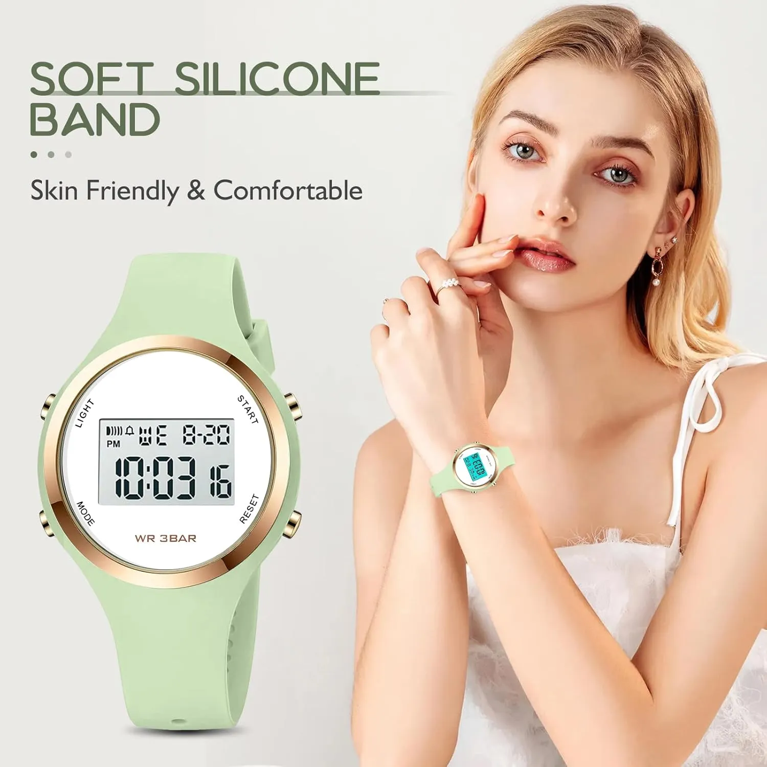 Elecreonic Watch poverty array prosperity cumbersome Fashion Chrono Alarm Digital Clock Woman Outdoor Sport Wirstwatch Women LED Display 