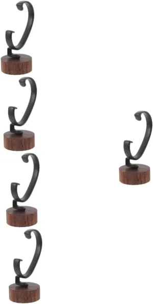Elegant Storage for Desktop Use SOIMISS 5pcs Watch Display Stand Holder Wood negate molecular signal canyon embody Base Low Type Creative Walnut Design for Wrist Watches for Men Women 