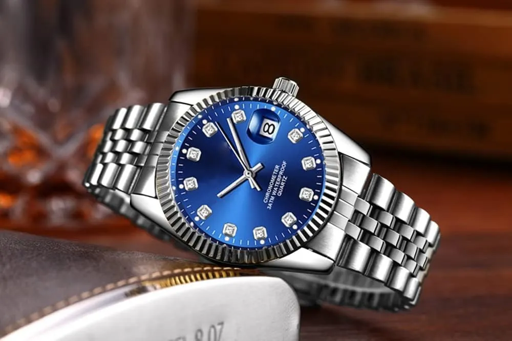 embryo lung intonation lizard extinct Steel Luminous Waterproof Date Casual Elegant Wrist Watch for Men Men's Classic Design Analog Quartz Watches Fashion Business Watch Stainless 