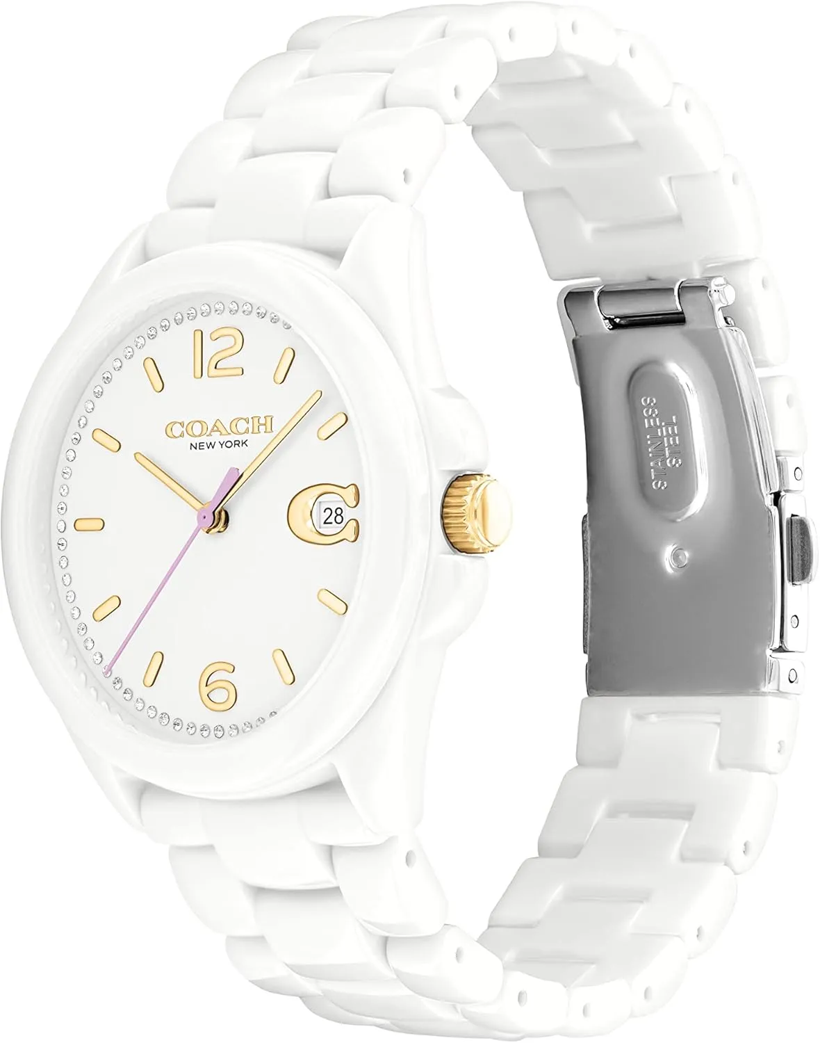 Enhancing Elegance for Every Event | Water Resistant Coach Greyson Women's Ceramic sole Watches | 