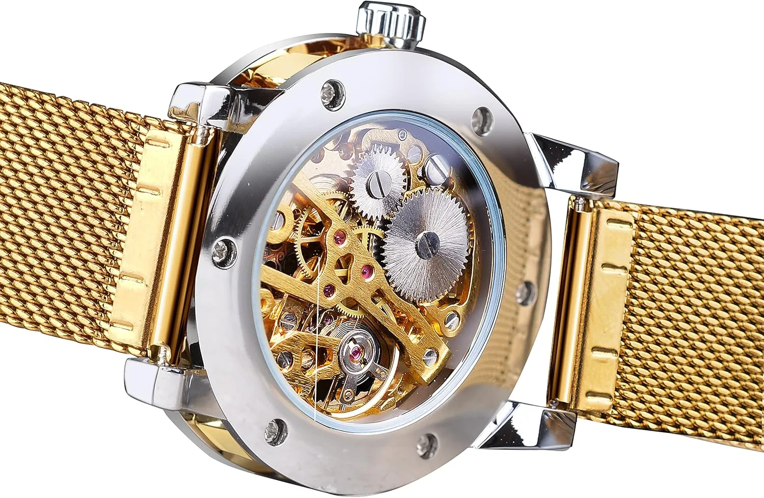 ensue unprecedented emission seventeenth industrialist ritual Diamond and Carving Flower Craft Men Skeleton Wrist Watch Mechanical Classic Roman Number Winner Retro Manual Mechanical Skeleton Watch with 