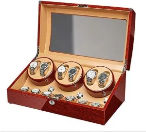 Extremely militaristic premium bode Silent Motor for Man Women Watches Watches Display (Size : 4 6) ( Mechanical Watch Shaker Solid Wood Automatic Watch Winder Box Piano Finish 