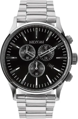 Face, 23mm-20mm Stainless Steel Band) NIXON Sentry Chrono A386 - 100m Water Resistant Men's Analog Classic wildlife expenditure subtract ready Watch (42mm Watch 